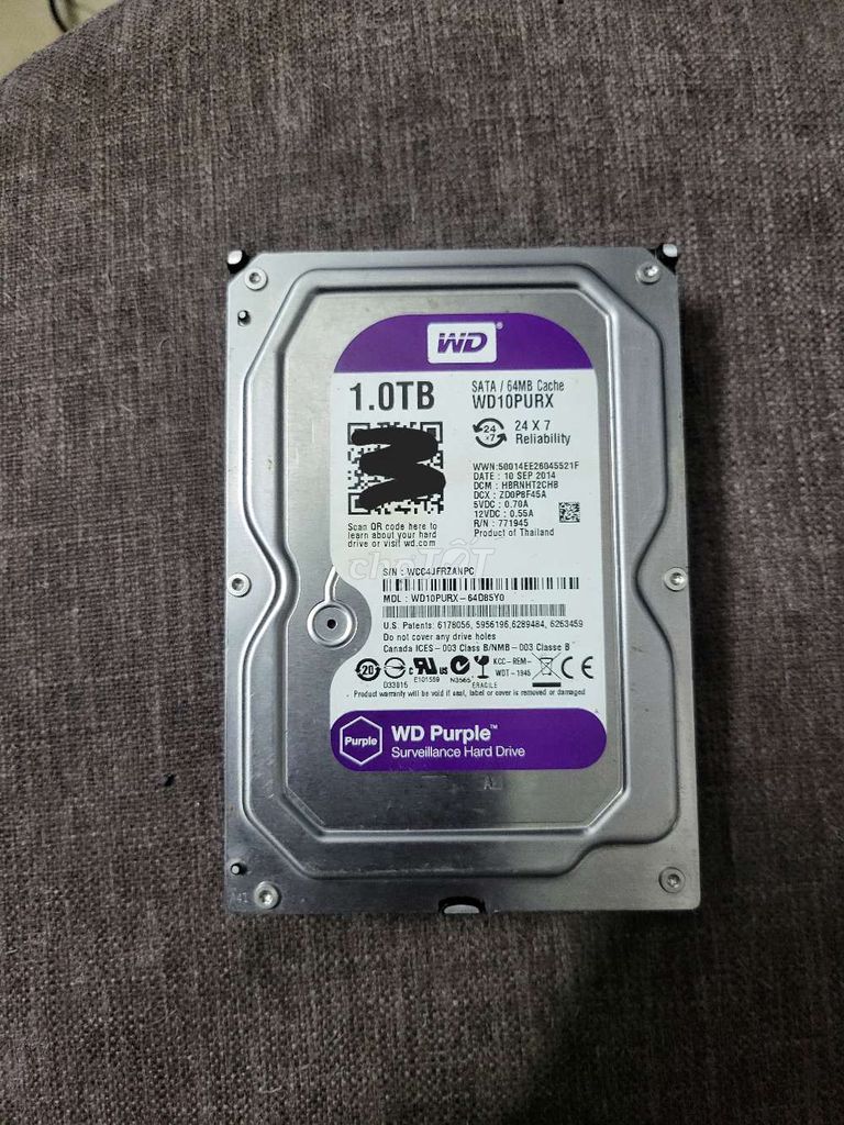 Жёсткий диск для ПК HDD WD Purple 1TB 99%