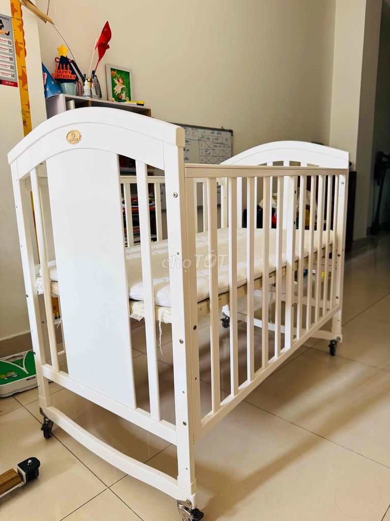 Детская кроватка Chilux Peace White, белое дерево, полный комплект