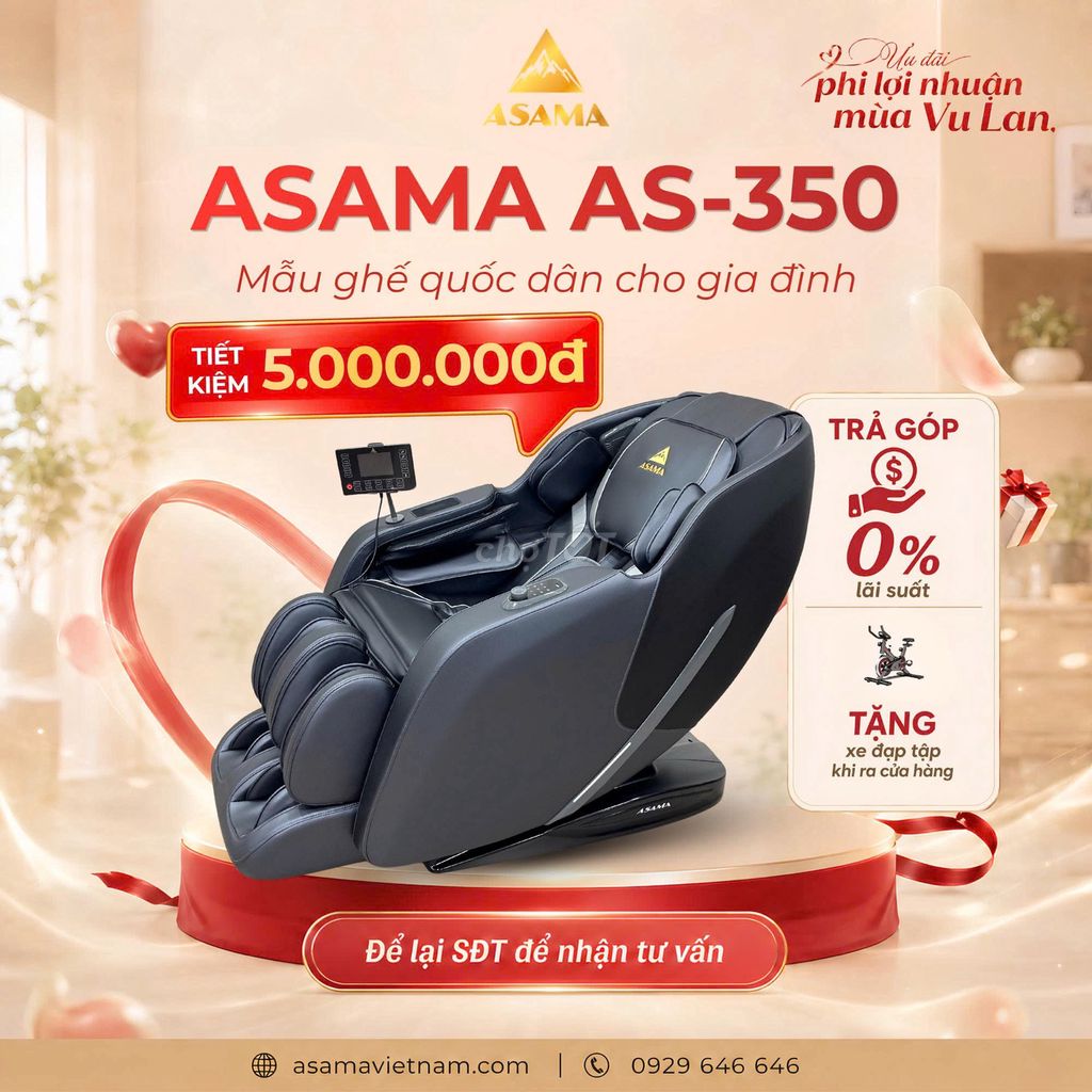 Ghế massage ASAMA AS-350 Đen