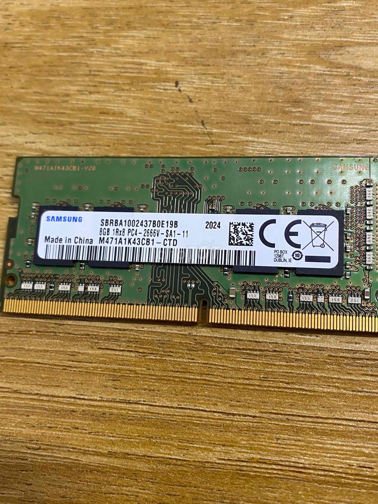 Ноутбучная память Samsung 8GB DDR4 2666V M471A1K43CB1-CTD