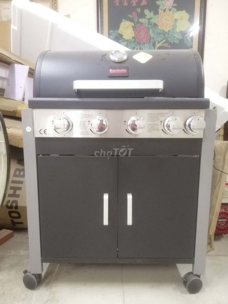 Гриль BBQ Baumatic BBQ411BLX, нержавеющая сталь, черный, новый