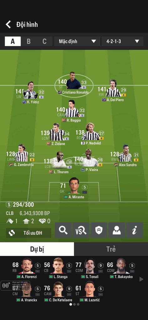 Аккаунт FC Online PC Состав 294/300