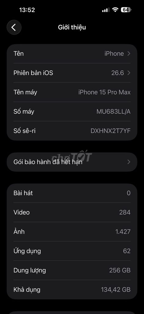 Фото 3: Apple iPhone 15 Pro Max 256GB Серый, без царапин