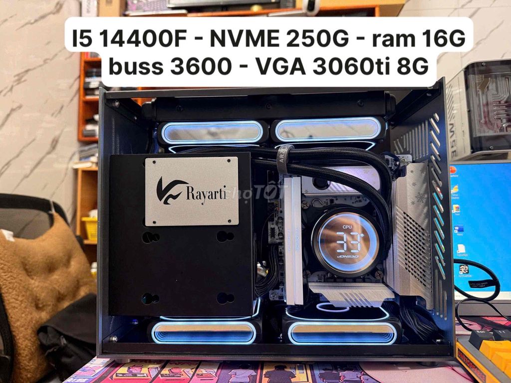Корпус mini ITX i5 14400F - RAM 16 ГБ - видеокарта 3060ti