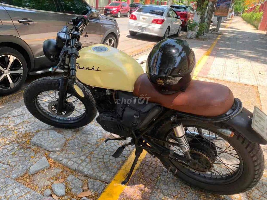 Suzuki Cafe Racer желто-кремовый, уникальный