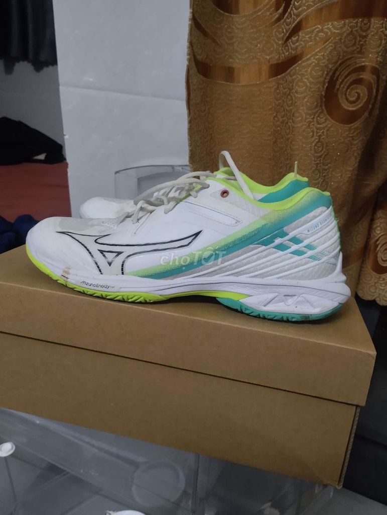 Фото 2: Кроссовки для бадминтона Mizuno Wave Claw 3 Белый Синий Желтый