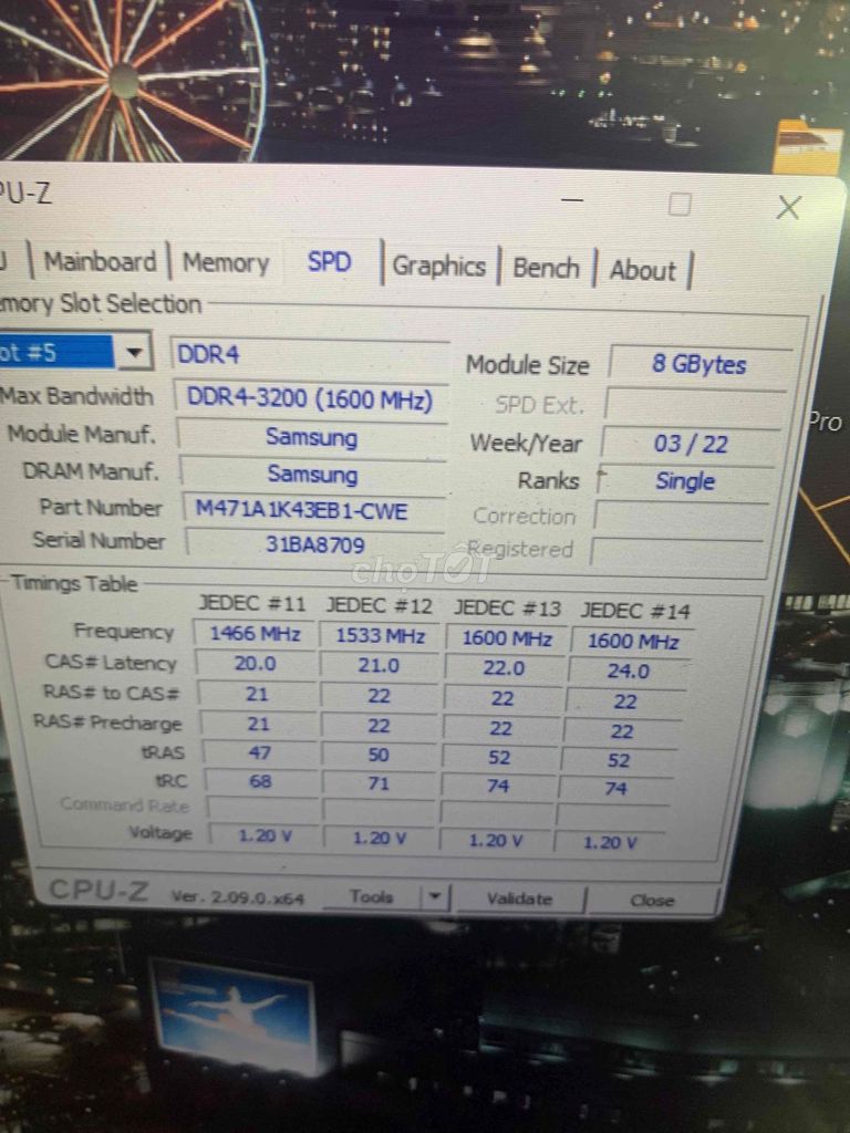 RAM Laptop Samsung Lexar DDR4 8GB 3200MHz