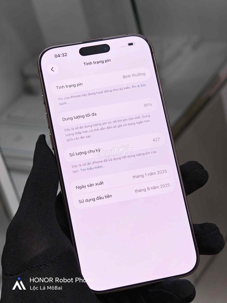Фото 3: Apple iPhone 16 Pro Max 512GB Белый 91%