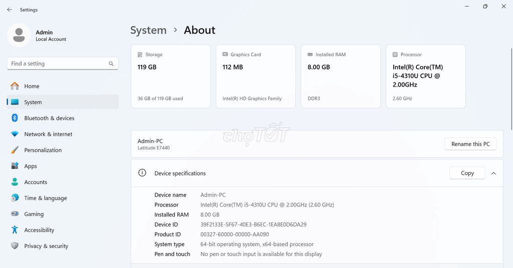 Фото 2: Dell Latitude E7440 i5 4310U 8GB/120GB IPS Full HD