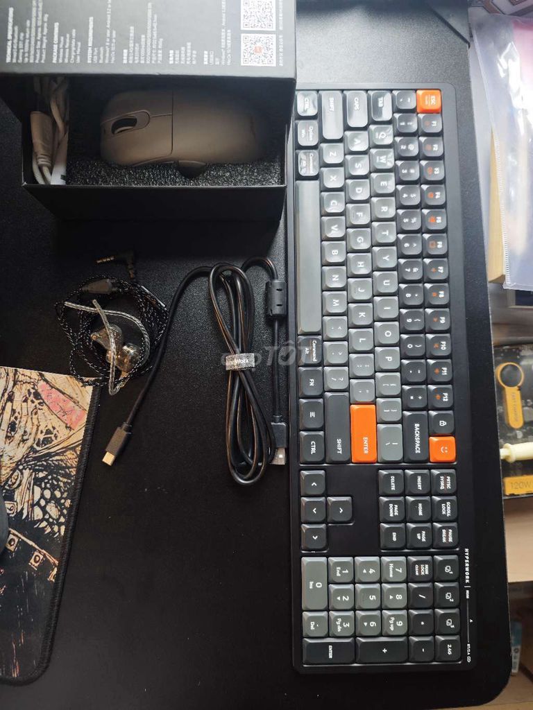 Механическая клавиатура Hyperwork Bluetooth, USB, черная