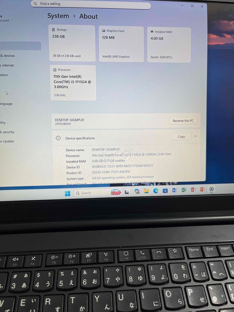 Фото 3: Lenovo ThinkPad i3 1115G4 15.6 дюймов 4GB/256GB SSD