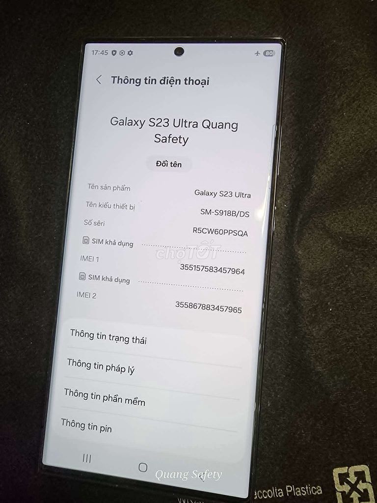 Фото 3: Samsung S23 Ultra 256G chính hãng likenew
