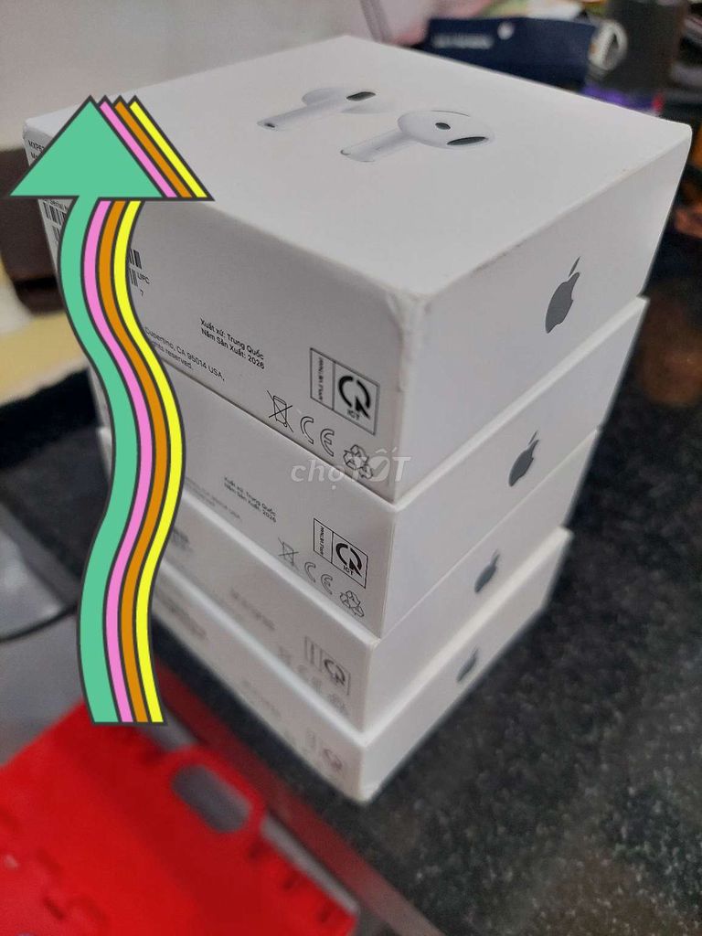 Наушники Apple AirPods 4 Белые Без шумоподавления Новые