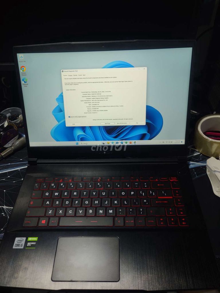 MSI GF63 Thin 10SC i5-10300H 8GB/256GB GTX 1650