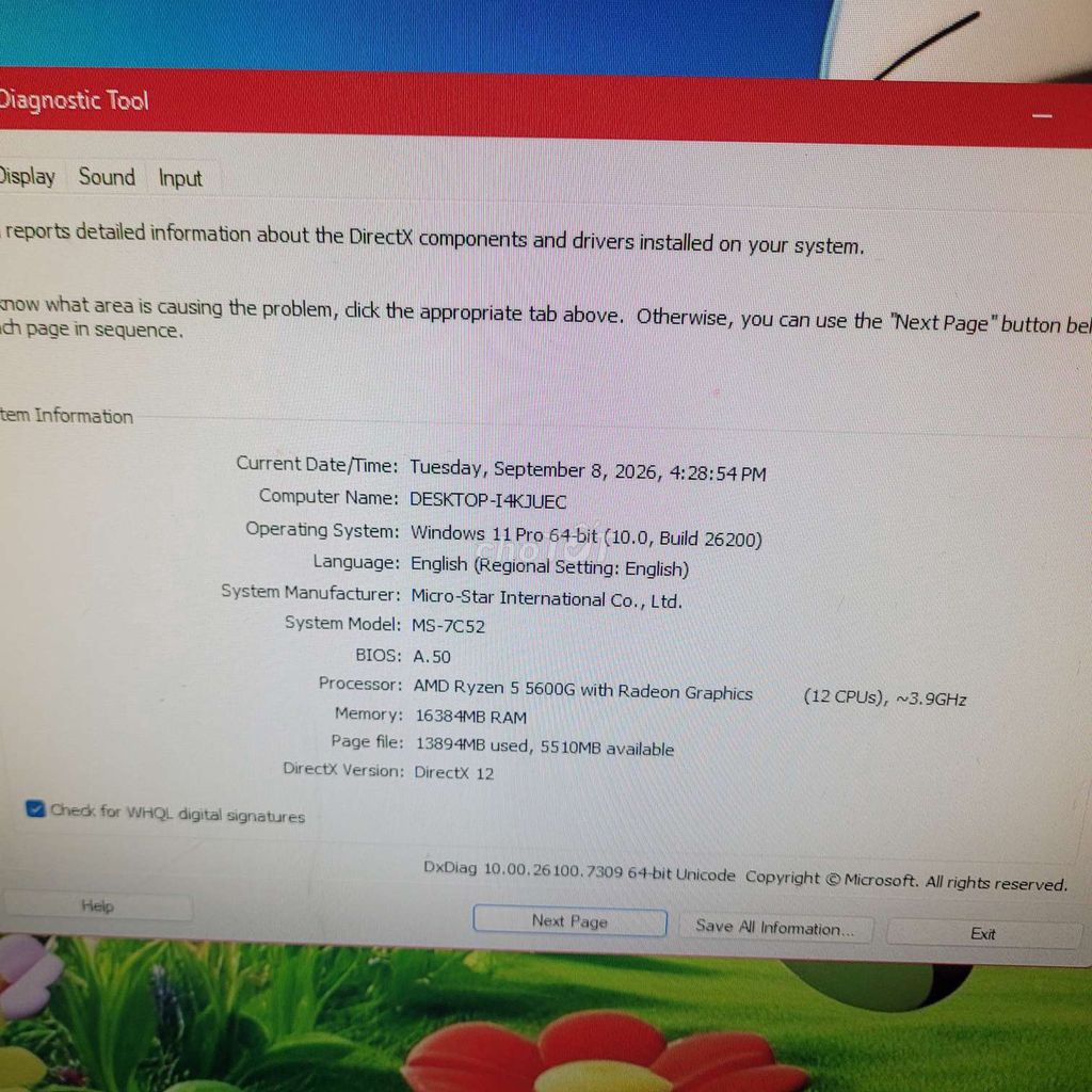 Фото 2: MSI MS-7C52 Ryzen 5 16GB Windows 11 Pro