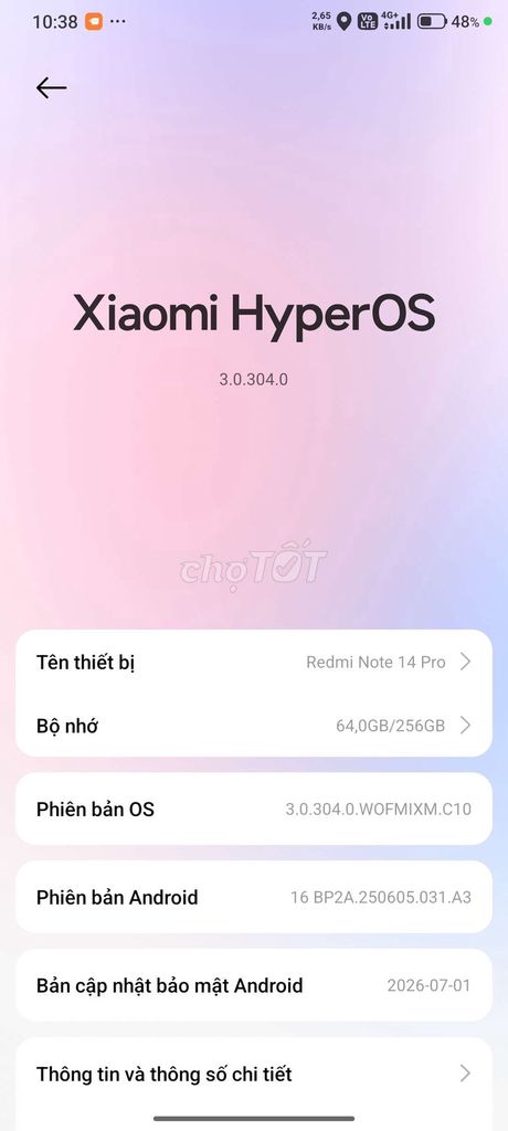 Xiaomi Redmi Note 14 Pro 8ГБ/256ГБ HyperOS