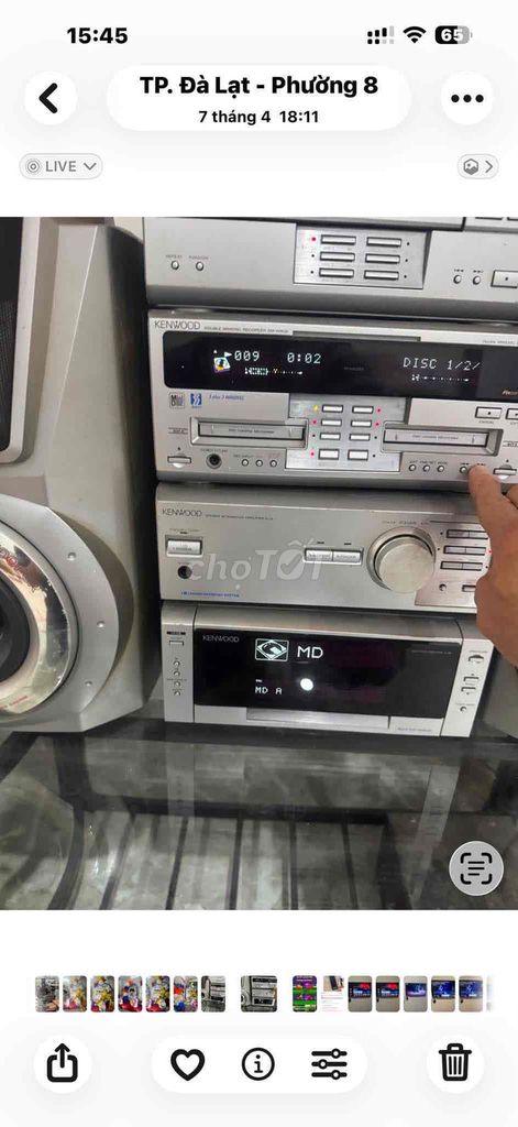 Фото 2: Аудиосистема Kenwood серебристая, 4 отдельные колонки