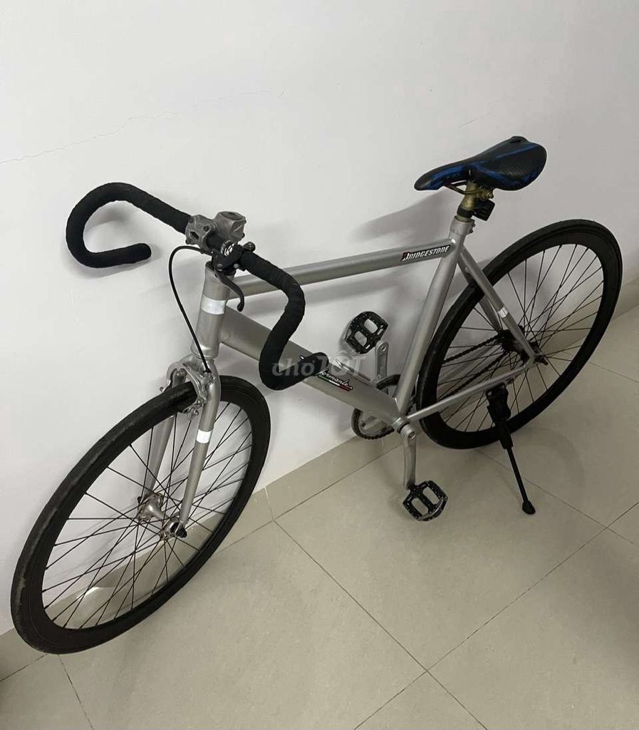 Велосипед Fixed Gear Bridgestone серебристо-белый