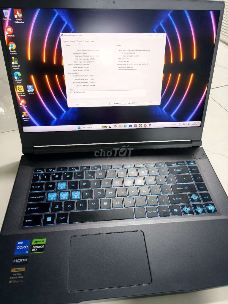 Фото 2: MSI thin i5-12450H RTX 2050 RAM 16G /512G 2024