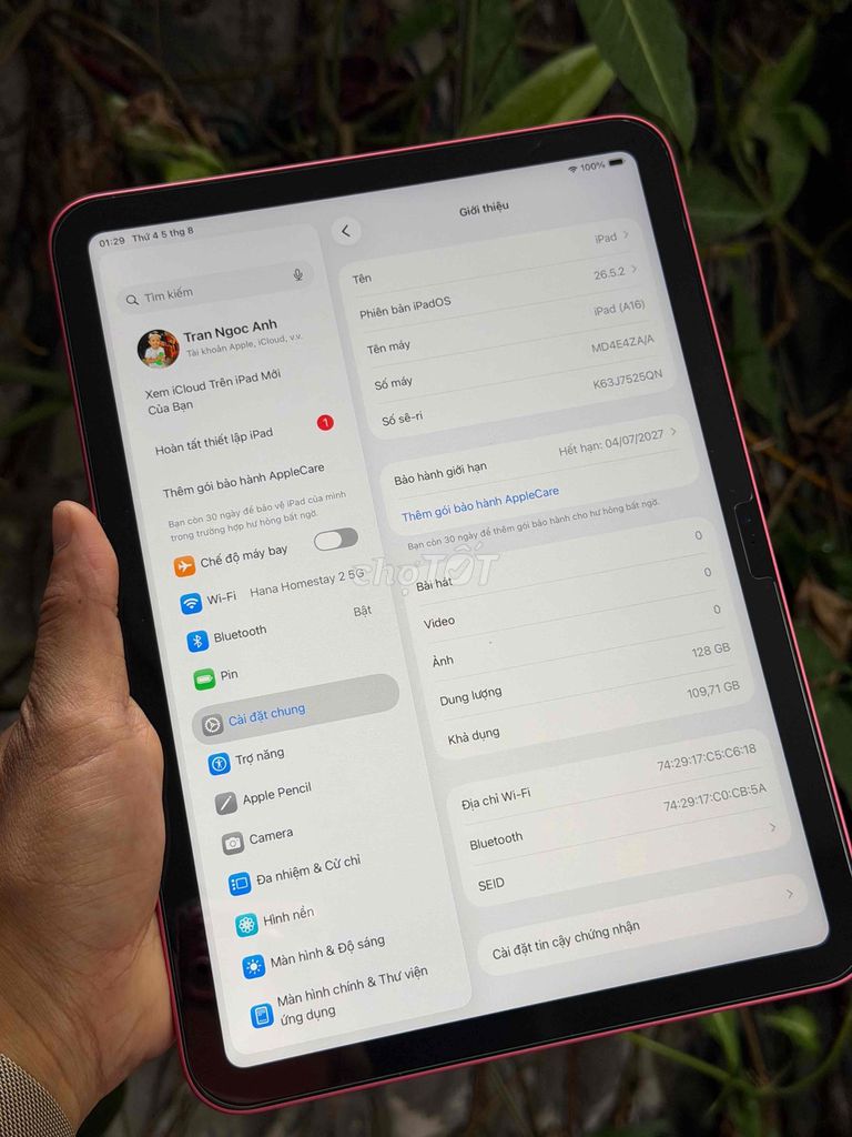 iPad A16 (Gen11) 128GB Розовый Wifi Fullbox Как Новый