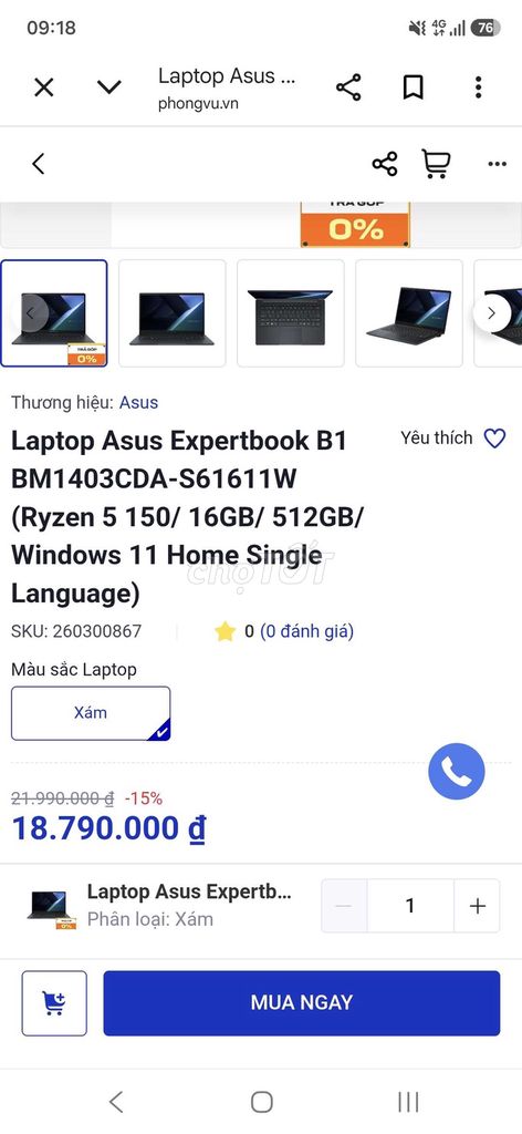 Asus Expertbook B1