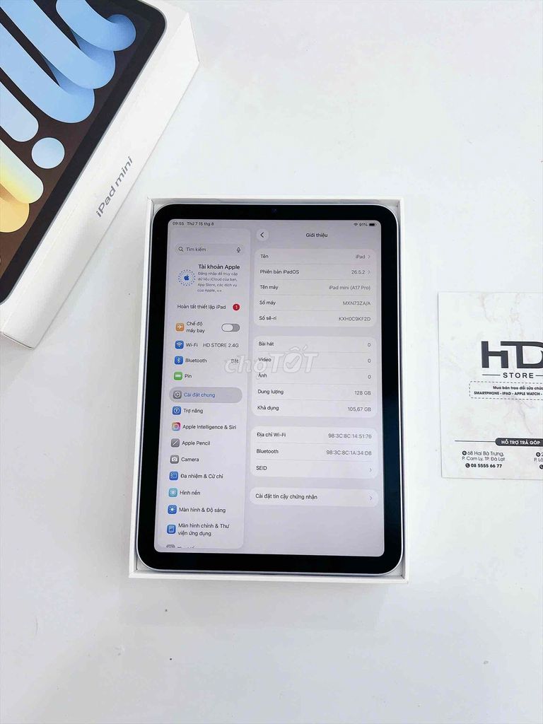Фото 3: Apple iPad Mini 7 128GB Xanh WiFi