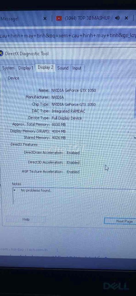 Материнская плата для ноутбука Dell G3 3579 i5-8300H 8GB GTX 1050