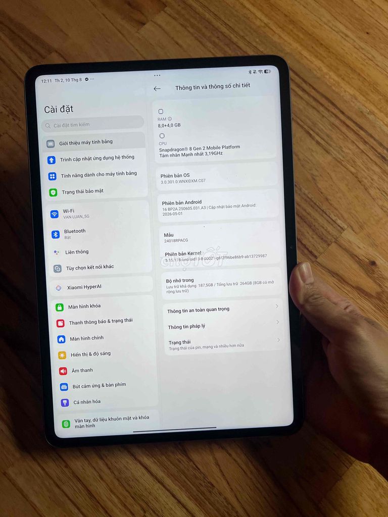 Xiaomi Pad 6S Pro 8GB/256GB Черный