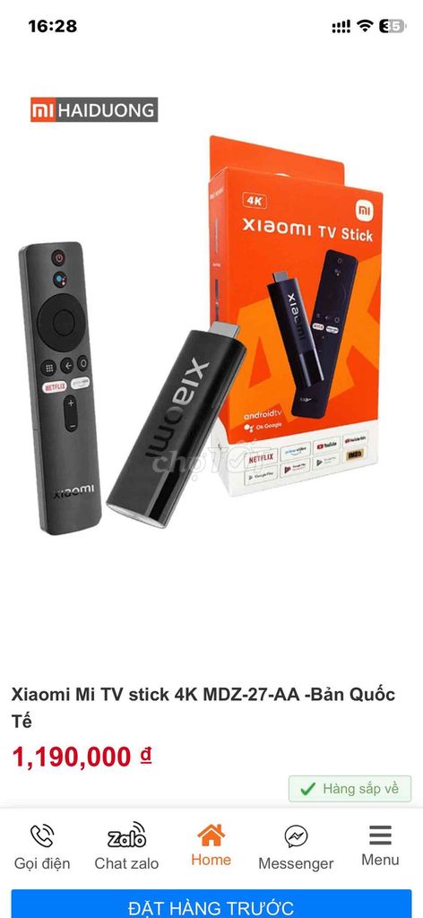 ТВ-приставка Xiaomi Mi TV Stick 4K MDZ-27-AA черная