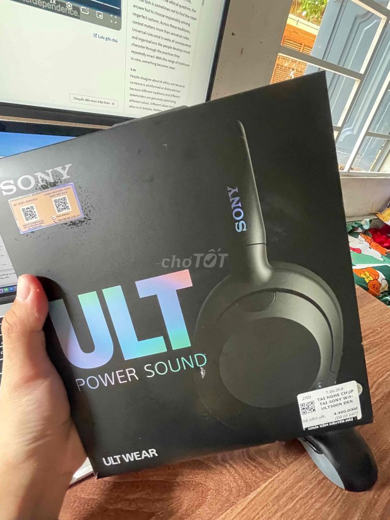 Наушники Sony WH-ULT900N черные, новые 99%