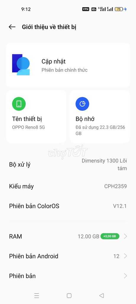Oppo Reno 8 5G 12GB/256GB