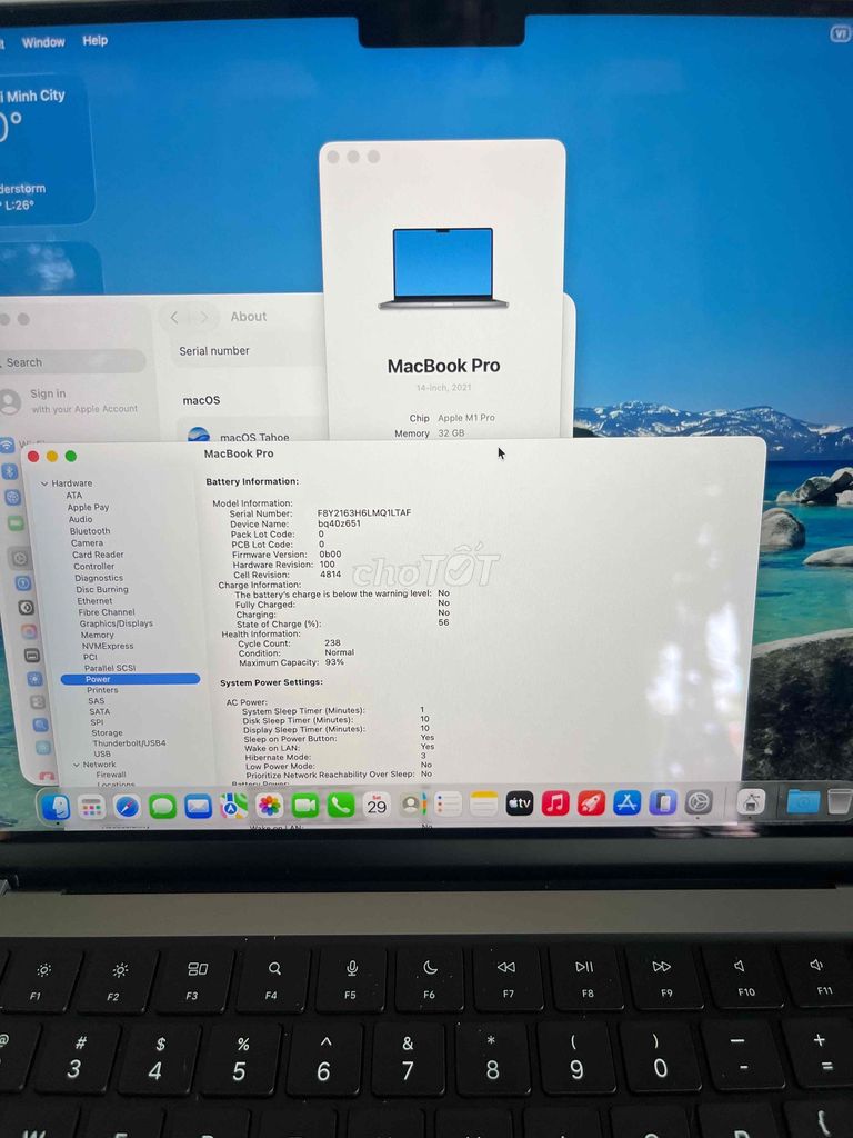 Фото 3: Macbook Pro M1Pro 14 in Ram 32gb Ssd 512gb