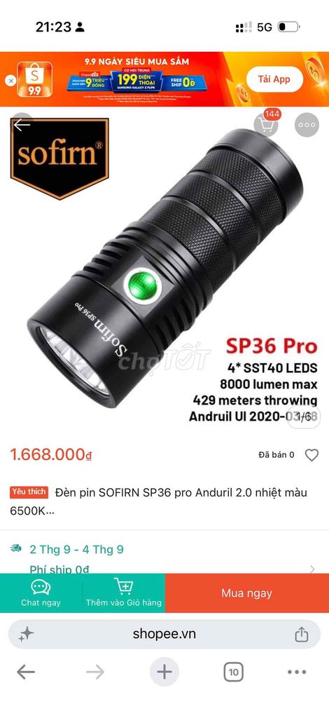 Фото 2: Фонарик Sofirn SP36 Pro черный