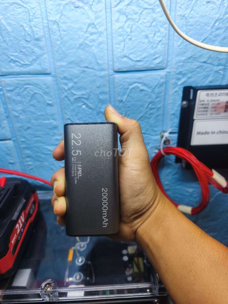 Внешний аккумулятор с алюминиевым корпусом 20000mAh 22.5W Серый