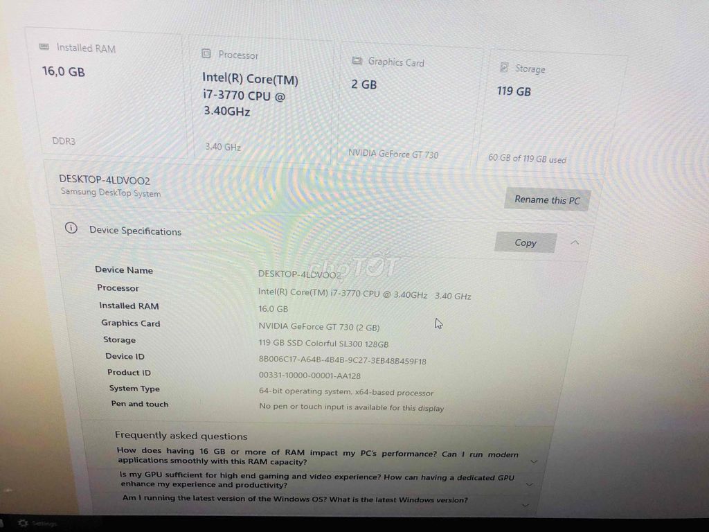 Фото 3: Срочно продаю комплект i7, 16 ГБ ОЗУ, видеокарта 2 ГБ, тянет LoL и FIFA, дёшево