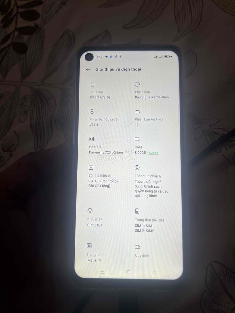 Фото 3: Oppo A73 8GB/256GB сине-розовый, как новый