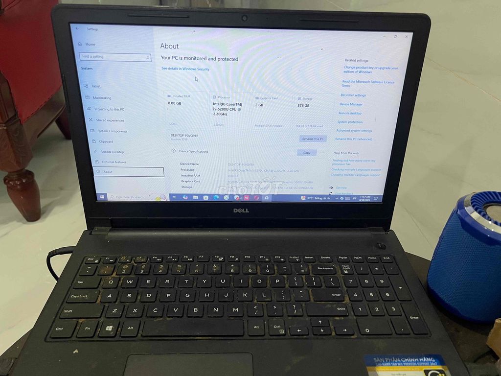 Dell Inspiron 15 i5 8GB/578GB черный как новый