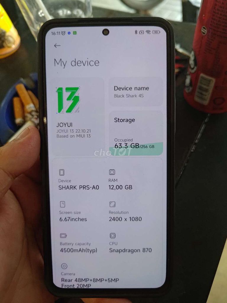 Black Shark 4S 12GB/256GB Snapdragon 870