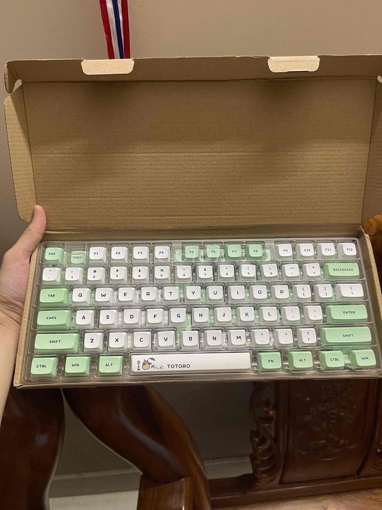 Keycap MOA profile Cherry Totoro Xanh lá