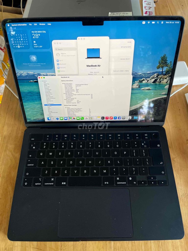 Apple MacBook Air M2 13 inch 8GB/256GB черный