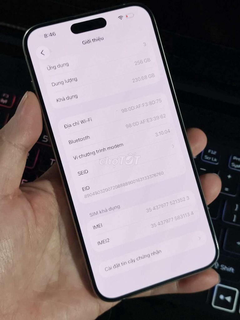 Фото 3: Apple iPhone 15 Pro Max Серый 256GB не читает SIM