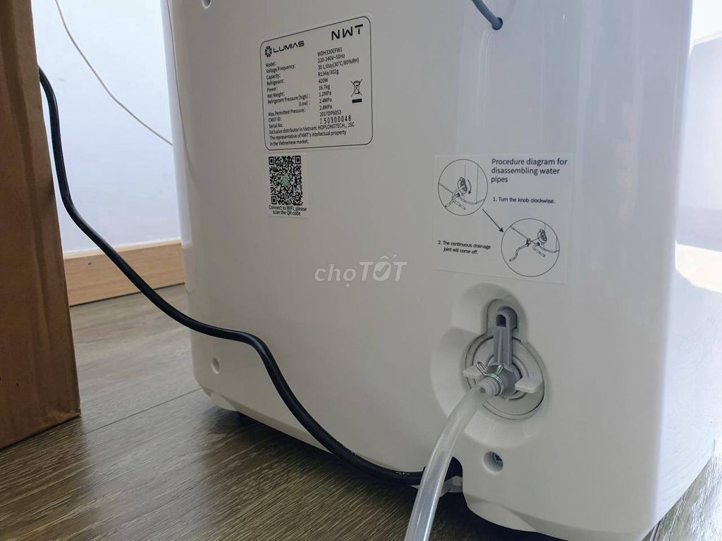 Фото 3: Осушитель воздуха Xiaomi Lumias New Widetech 30L Белый