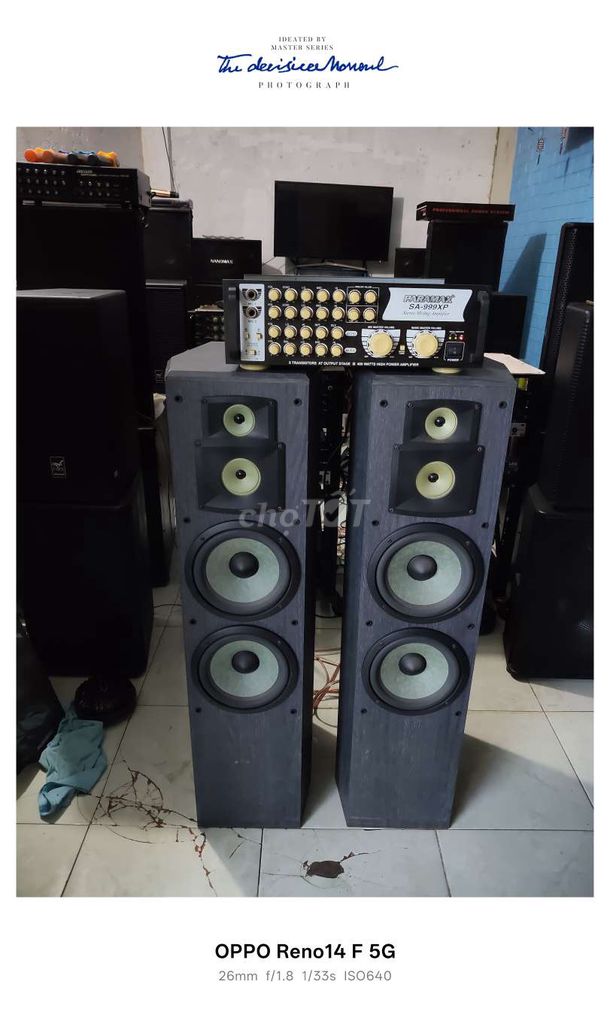 Комплект акустической системы с усилителем Paramax P-809F SA-999XP, чёрный