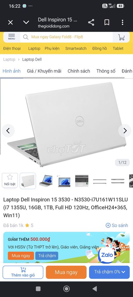 Dell Inspiron 15 3530 i7 1355U 16GB/1TB SSD