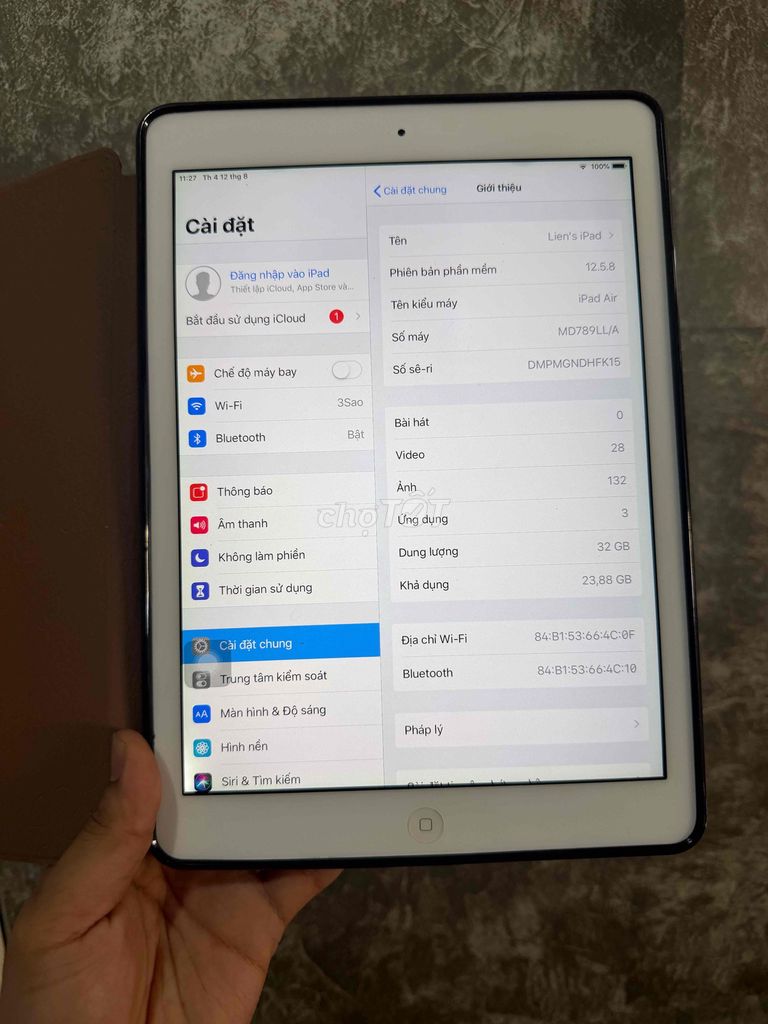 iPad Air 1 Wifi 32GB работает отлично
