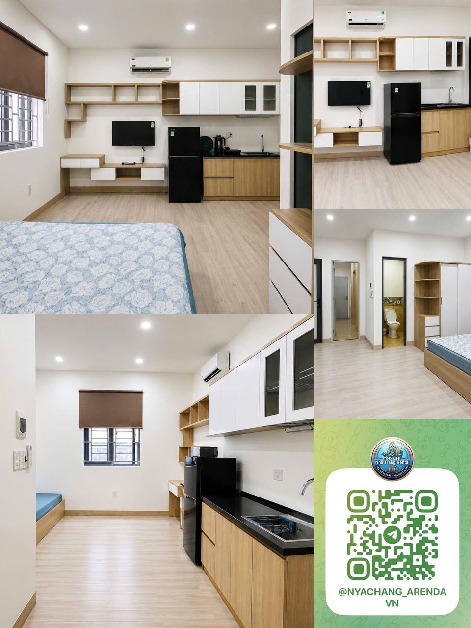 Сдаётся студия 30 м² с окном в центре Нячанга, комплекс ACC Vườn Xoài.