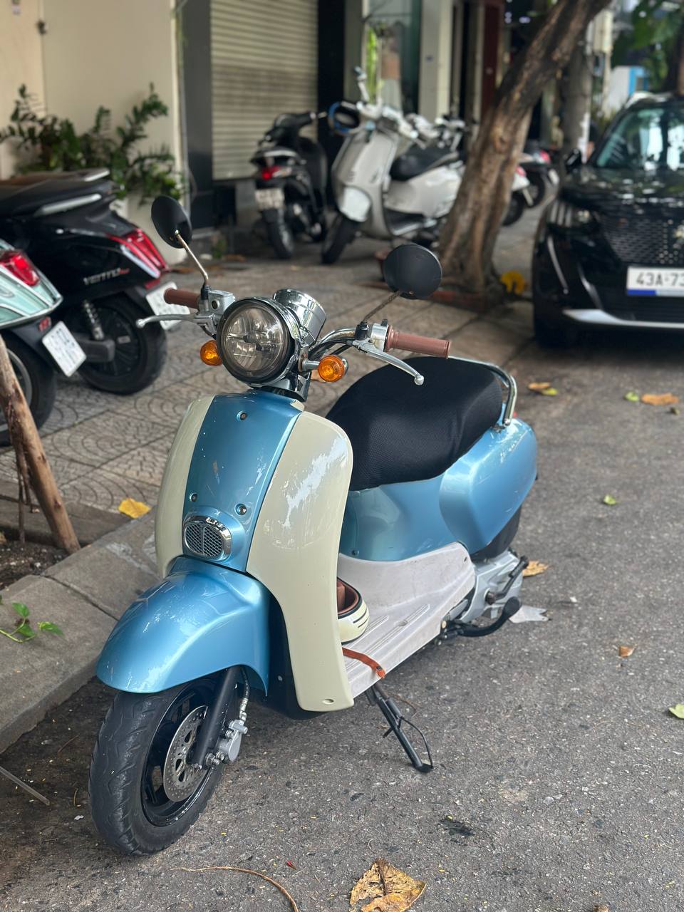 Ретро-мопед Nioshima Crea в цвете babyblue (Китай, Honda), 50 куб