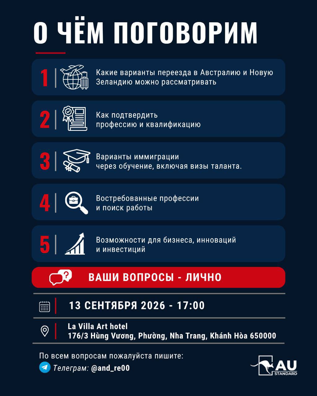 Фото 2: 9 сентября 2026 года в 20:00 в отеле La Villa Art Hotel (176/3 Hùng Vương, Нячанг)…