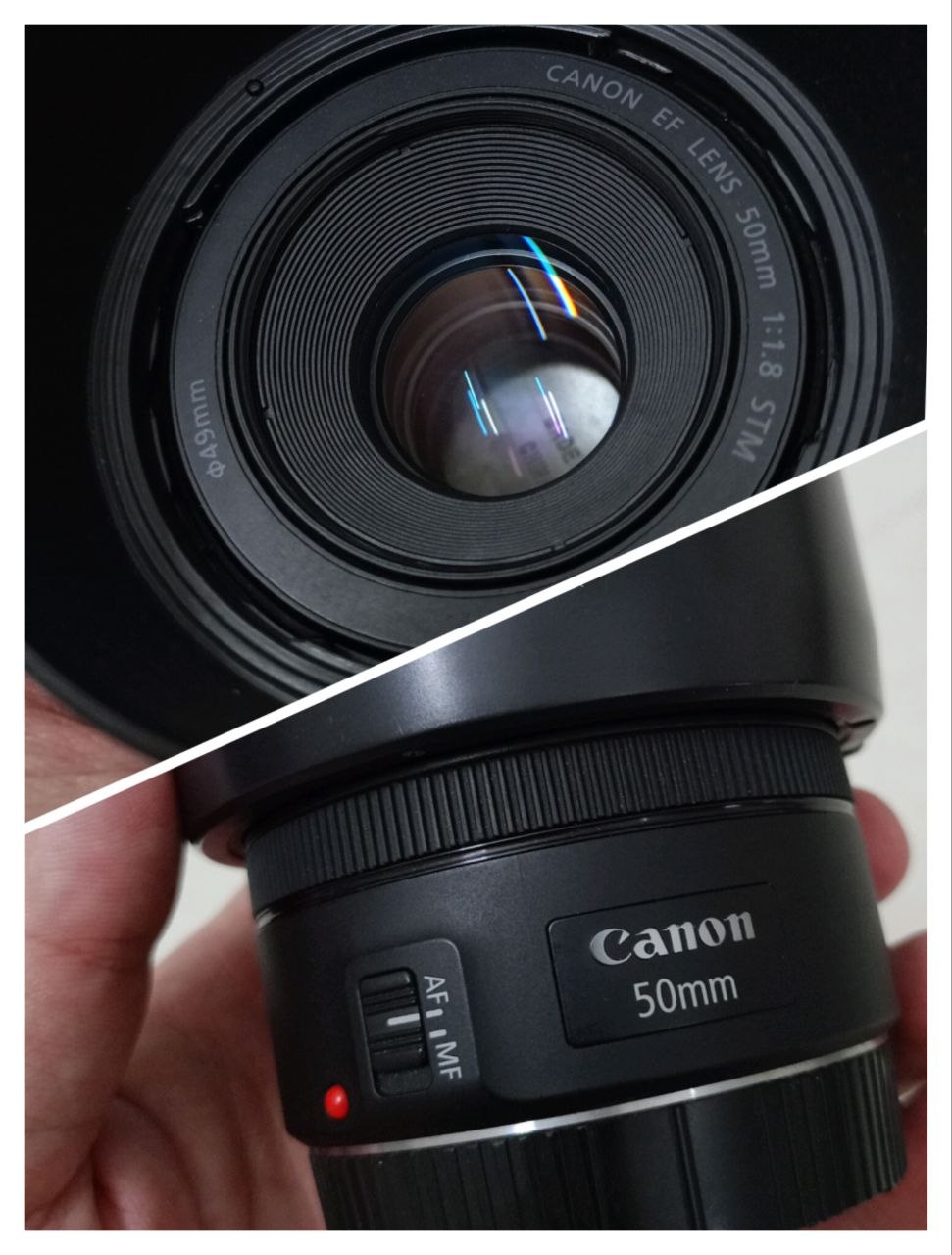 Продаётся объектив Canon EF 50 1.8 STM в отличном состоянии, в комплекте бленда и крышки.