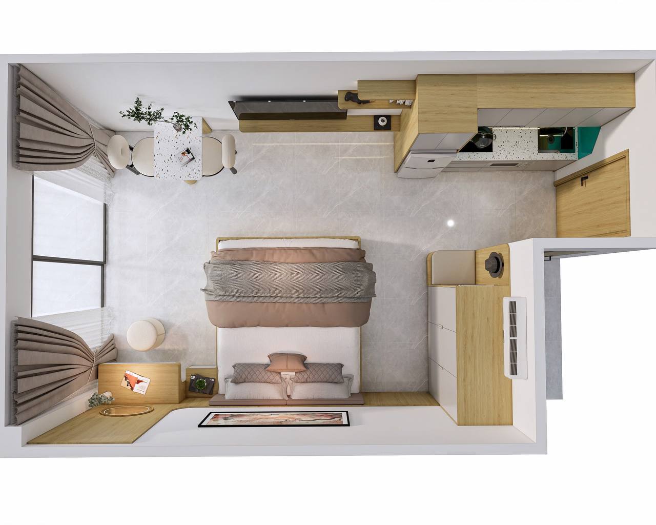 Студия 35 м² с балконом в северной части Нячанга, район Хон Сен, Винь Хоа.